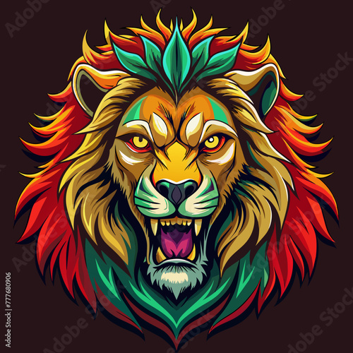 lion  head  tiger  animal  tattoo  vector  wild  cat  