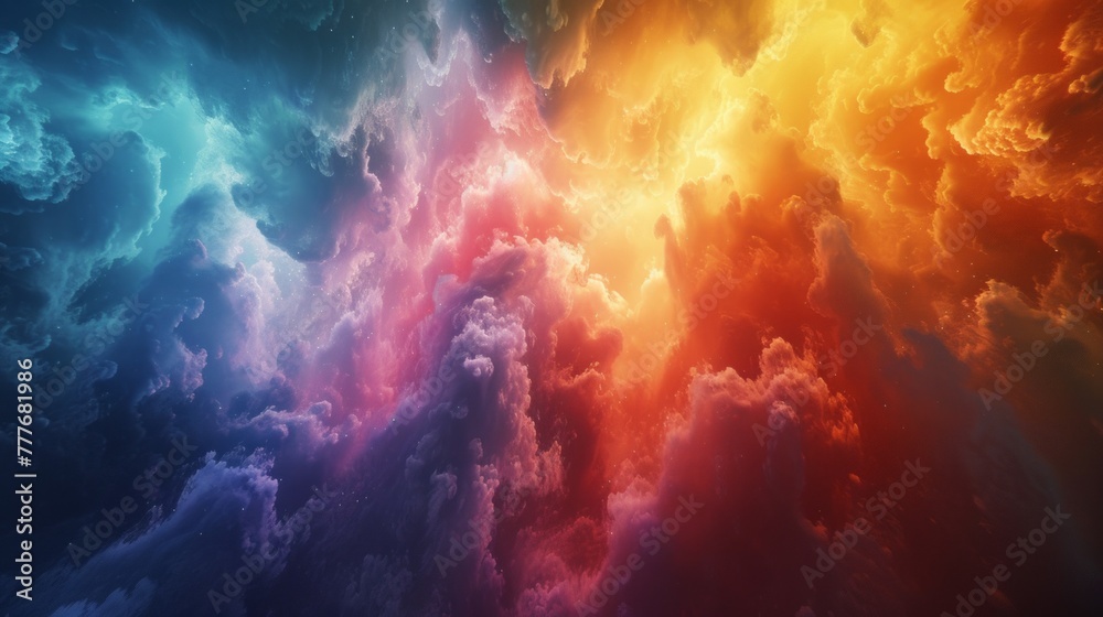 A colorful background with rainbow splashes