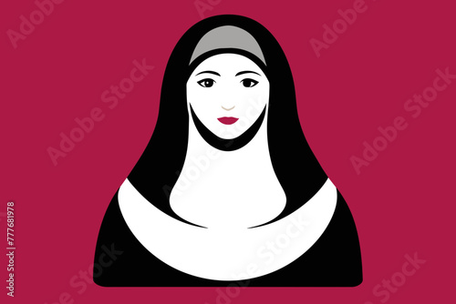 Woman Adorned in a Yashmak (Burka) Exuding Grace and Tradition