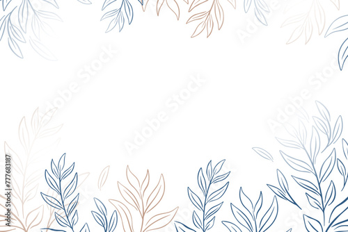 Wallpaper Mural Hand drawn floral outline background Torontodigital.ca