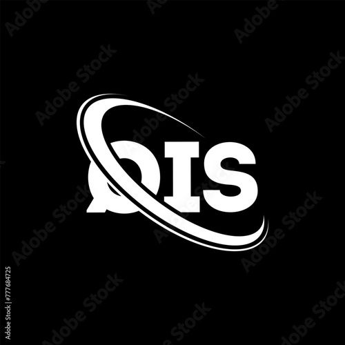 QIS logo. QIS letter. QIS letter logo design. Initials QIS logo linked with circle and uppercase monogram logo. QIS typography for technology, business and real estate brand.
