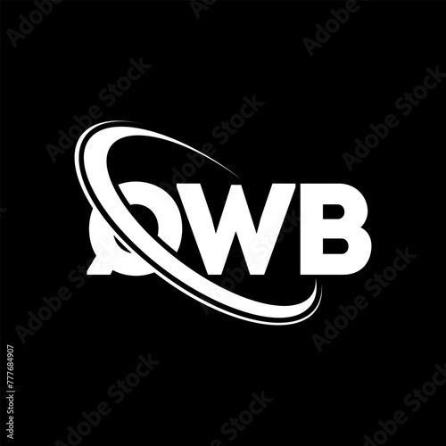 QWB logo. QWB letter. QWB letter logo design. Initials QWB logo linked with circle and uppercase monogram logo. QWB typography for technology, business and real estate brand.