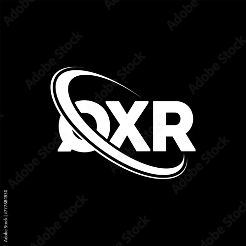 QXR logo. QXR letter. QXR letter logo design. Initials QXR logo linked with circle and uppercase monogram logo. QXR typography for technology, business and real estate brand.
