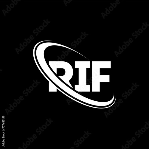 RIF logo. RIF letter. RIF letter logo design. Initials RIF logo linked with circle and uppercase monogram logo. RIF typography for technology, business and real estate brand.