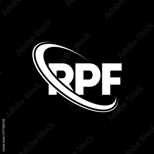 RPF logo. RPF letter. RPF letter logo design. Initials RPF logo linked with circle and uppercase monogram logo. RPF typography for technology, business and real estate brand.