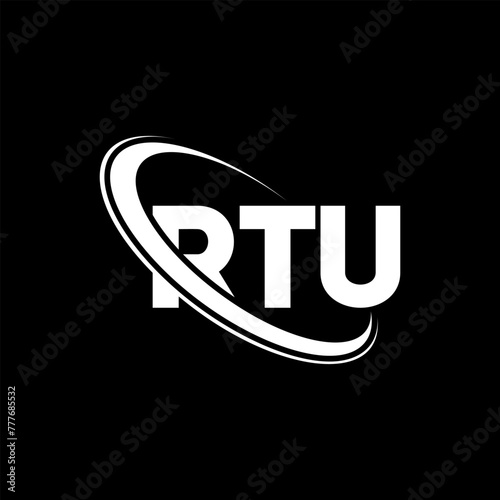 RTU logo. RTU letter. RTU letter logo design. Initials RTU logo linked with circle and uppercase monogram logo. RTU typography for technology, business and real estate brand.