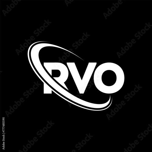 RVO logo. RVO letter. RVO letter logo design. Initials RVO logo linked with circle and uppercase monogram logo. RVO typography for technology, business and real estate brand.