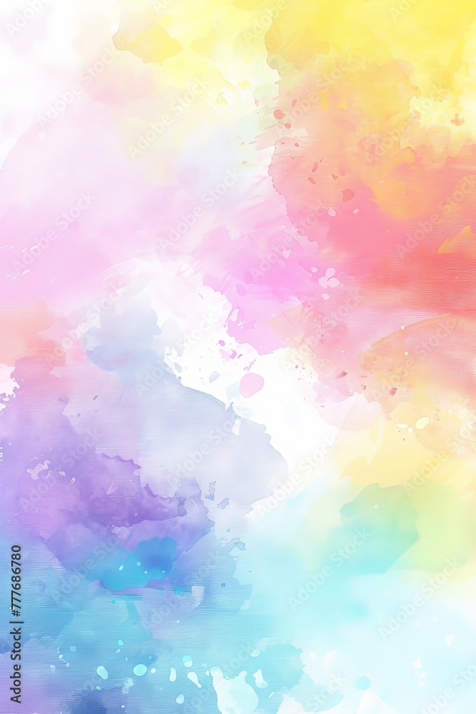 Colorful Background With Watercolor Paint Splatters