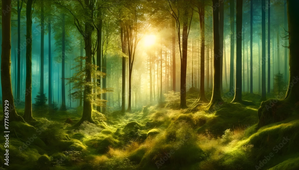Forest Scene, Magical Atmosphere, Woodland Scene