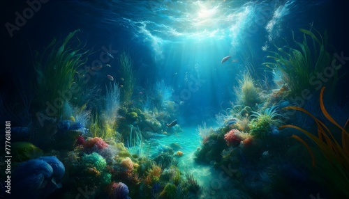 Underwater World Of Iridescent Blues And Greens  Secret Lagoon