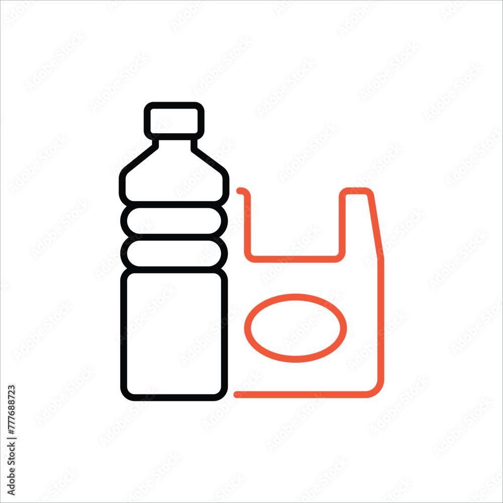 Fototapeta premium Plastic Icon editable stock vector icon