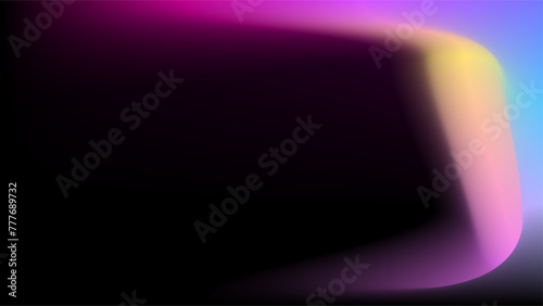 Black empty space with colorful gradient abstract side frame background