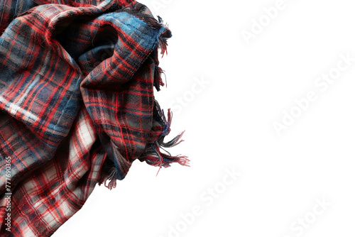 Stylish Flannel Fabric isolated on transparent background