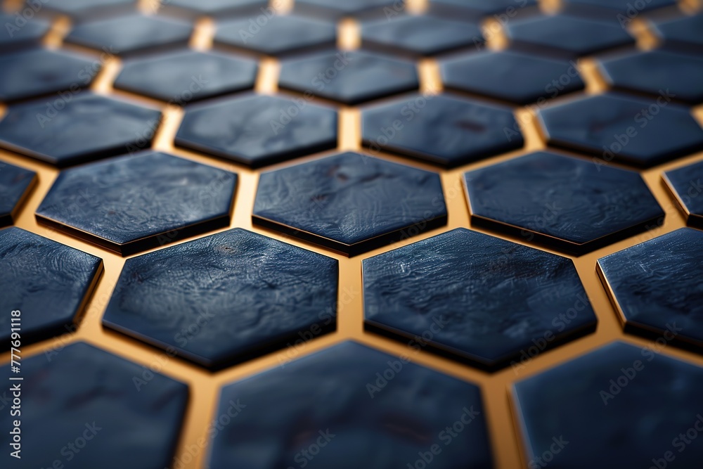 The tile is arranged in a pattern that creates a sense of depth The tile is arranged in a pattern that creates a sense of depth