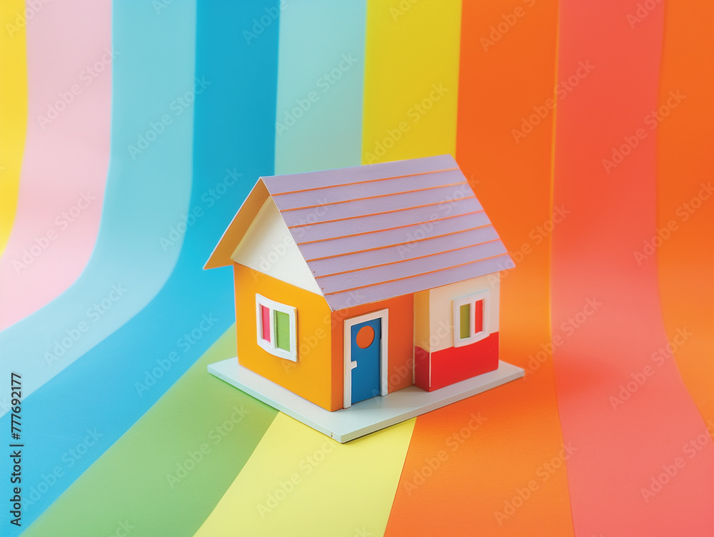 Fototapeta premium Illustration of an Isolated House