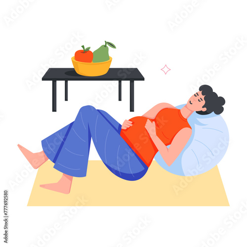  Prenatal Routine Flat Icons 
