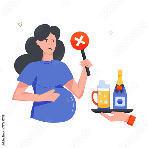  Prenatal Routine Flat Icons 
