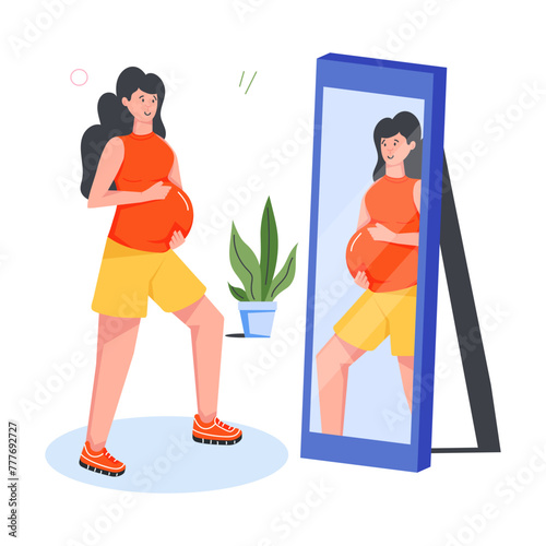  Prenatal Routine Flat Icons 
