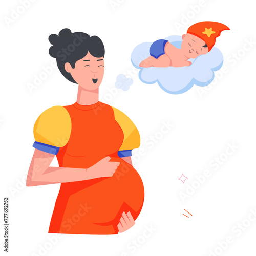  Prenatal Routine Flat Icons 
