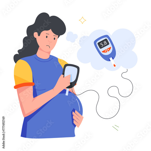 Pregnancy Activities Flat Icons 
