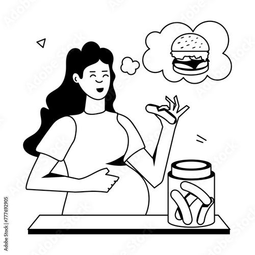 Prenatal Routine Flat Icons 
