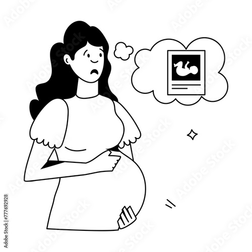 Prenatal Routine Flat Icons 
