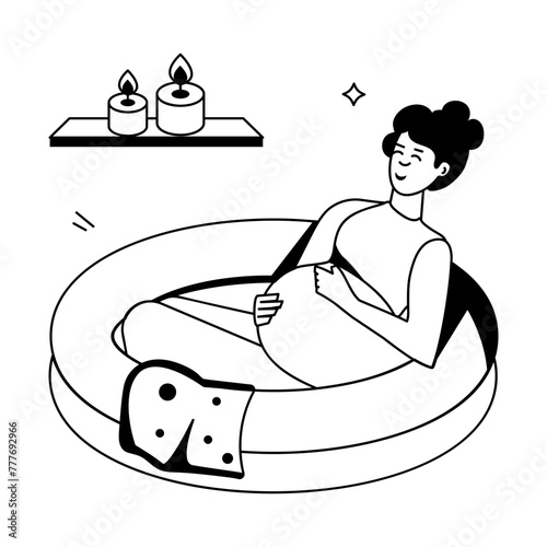 Pregnancy Routine Flat Icons 