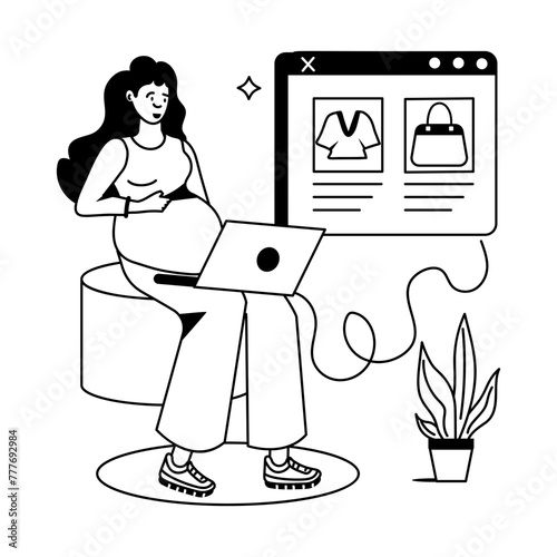 Prenatal Routine Flat Icons 
