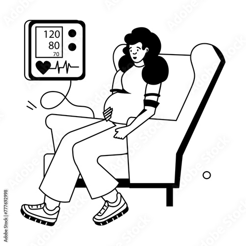 Pregnancy Routine Flat Icons 