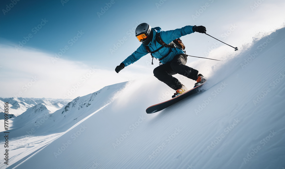 Snowboarding, extreme sport background with adventure mood and tone collection of extreme sport motivation, outdoors activities lifestyle concept