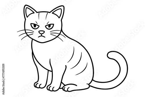 angry cat silhouette vector illustration © CreativeDesigns