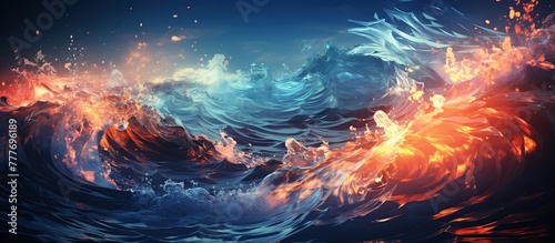 Abstract background of flowing liquid.