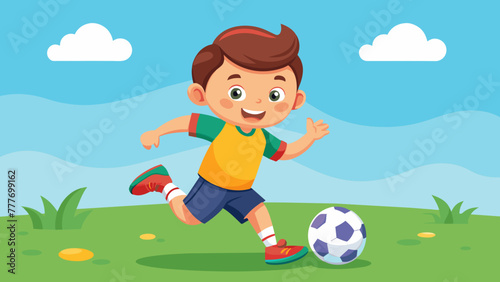 vector-illustration-of-kid-playing-football-eps-10