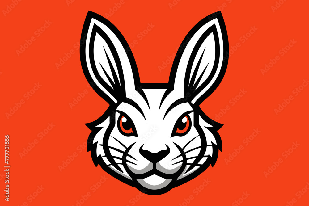 Obraz premium t shirt design for Rabbit, bold line art, illustration, sticker