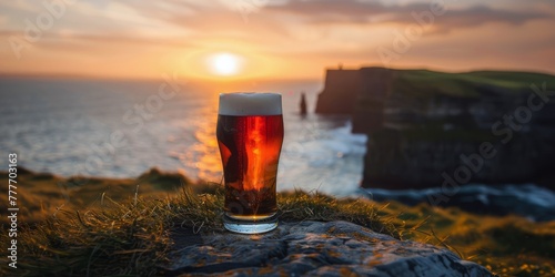 Glass of Beer on Rock