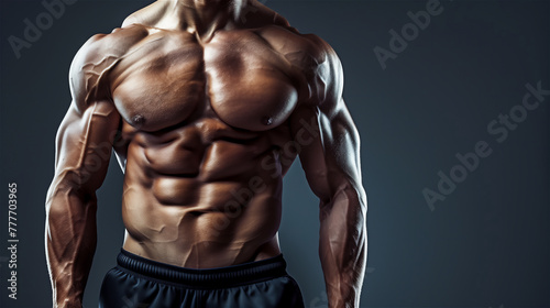 Obraz na płótnie muscular male torso w salonie