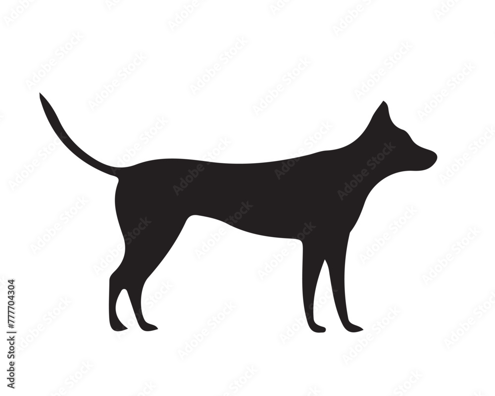 Dog silhouette vector collection on white background. Dog art work vector illustration.