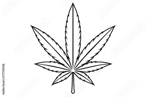 cannabis leaf silhouette vector illustration