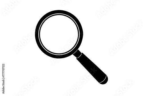 magnifying glass silhouette vector illustration