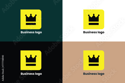 letter d logo, letter d and crown icon logo, box and crown logo, logomark