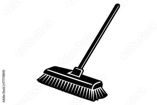 sweeper silhouette vector illustration