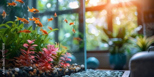 Abundant Plants and Flowers in Living Room