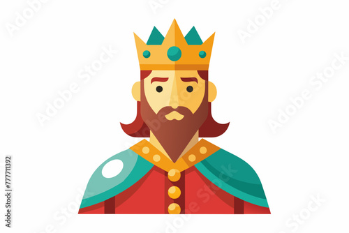 King on a white background