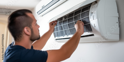 repair of a ductless air conditioning unit in an installation	