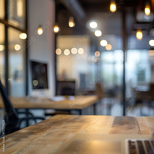 Blur office room interior of background product