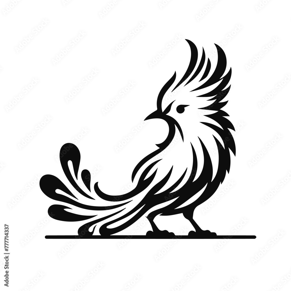 Obraz premium Vector Bird Silhouettes, Black and White Bird Illustration, Vintage Bird Graphics, Vintage Bird Illustration Set, Retro Bird Graphics, Bird Silhouettes in sitting pose, bird vector outline