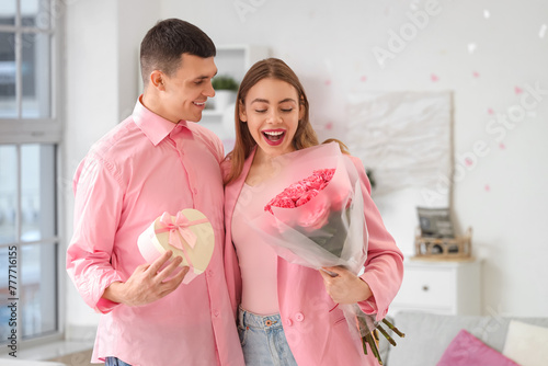 Young couple in love with g...