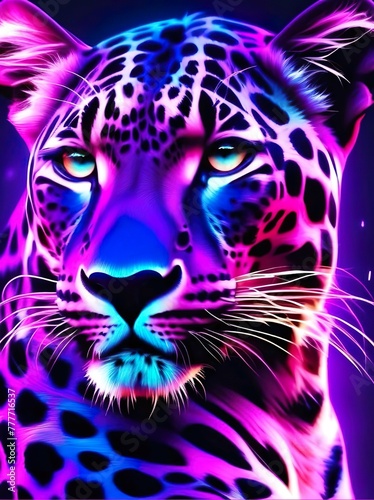 Purple Neon Leopard