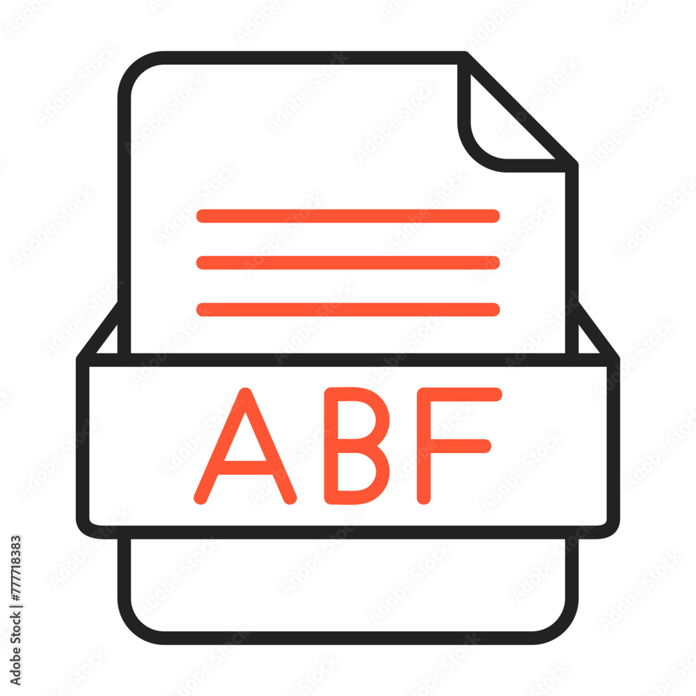 ABF File Format Vector Icon Design ABF File Format Vector Icon Design