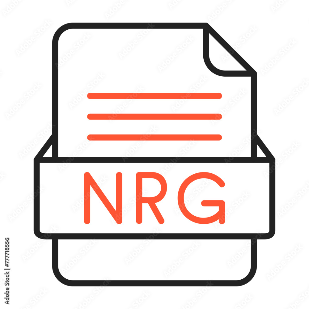 NRG File Format Vector Icon Design NRG File Format Vector Icon Design